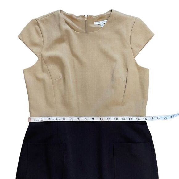 Sandra Darren Two Color Front Pockets Sheath Dress Size 10 - Picture 13 of 15